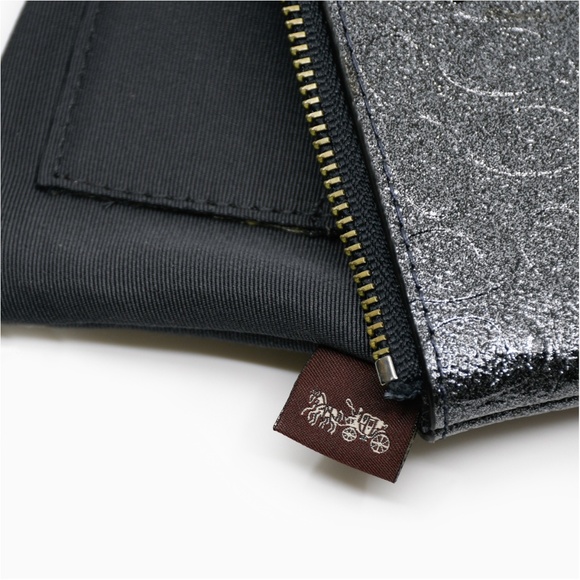 COACH Signature Embossed Patent Leather Wristlet - Picture 6 of 13